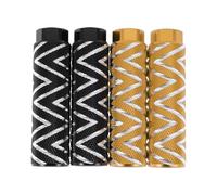 Partuto 4 Pcs Aluminum Alloy Anti-Skid Bike Pegs 100mm Length Wave Texture Bicycle Backseats Stands Cycling Foot Pegs 3/8 Inch Axles Black Gold Tone