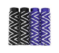 Partuto 4 Pcs Aluminum Alloy Anti-Skid Bike Pegs 100mm Length Wave Texture Bicycle Backseats Stands Cycling Foot Pegs 3/8 Inch Axles Black Blue