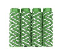 Partuto 4 Pcs Aluminum Alloy Anti-Skid Bike Pegs 100mm Length Wave Texture Bicycle Backseats Stands Cycling Foot Pegs 3/8 Inch Axles Green