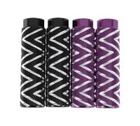 Partuto 4 Pcs Aluminum Alloy Anti-Skid Bike Pegs 100mm Length Wave Texture Bicycle Backseats Stands Cycling Foot Pegs 3/8 Inch Axles Black Purple