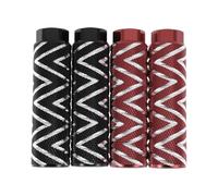 Partuto 4 Pcs Aluminum Alloy Anti-Skid Bike Pegs 100mm Length Wave Texture Bicycle Backseats Stands Cycling Foot Pegs 3/8 Inch Axles Black Red