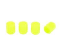 Partuto 4 Pcs Cattle Pattern Tire Valve Stem Caps for Car Truck Motorbike Bicycle Tyre Valve Dust Covers Decorative Polystyrene Yellow 8x17mm