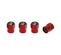 Partuto 4 Pcs Finger Pattern Tire Valve Stem Caps for Car Tyre Valve Dust Covers Decorative Aluminum Alloy Rubber Red Light Blue 8x12mm