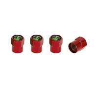 Partuto 4 Pcs Finger Pattern Tire Valve Stem Caps for Car Tyre Valve Dust Covers Decorative Aluminum Alloy Rubber Red Green 8x12mm