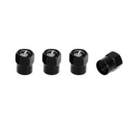Partuto 4 Pcs Finger Pattern Tire Valve Stem Caps for Car Tyre Valve Dust Covers Decorative Aluminum Alloy Rubber Black White 8x12mm
