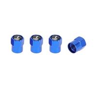 Partuto 4 Pcs Finger Pattern Tire Valve Stem Caps for Car Tyre Valve Dust Covers Decorative Aluminum Alloy Rubber Blue White 8x12mm