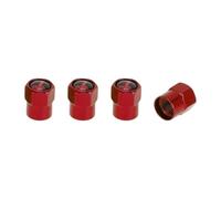 Partuto 4 Pcs Finger Pattern Tire Valve Stem Caps for Car Tyre Valve Dust Covers Decorative Aluminum Alloy Rubber Red Red 8x12mm