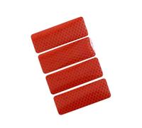 Partuto 4 Pcs Universal Reflective Stickers - Vinyl Red