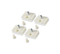 Partuto 4 Pcs Window Door Glass Channel Retainer Clip, 1.61"x1.18"x0.91" Glass Regulator Holder Sash Clip Universal for Car Truck Van Durable Plastic White Replacement