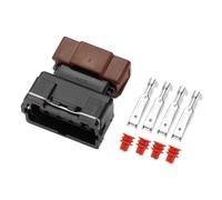 Partuto 4 Pin Throttle Position Sensor Connector Plug - Car Female Wire Terminal Connector - for Mitsubishi Plastic Black Red - 1 Set