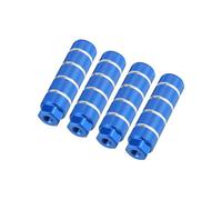 Partuto 4pcs BMX MTB Bike Rear Foot Pegs Footrests Blue Fit 3/8 Inch Axles Replacement