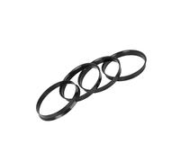 Partuto 4pcs Plastic 74.1mm to 72.6mm Car Hub Centric Rings Black Replacement