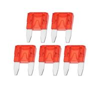 Partuto 5 Pcs Mini 10AMP APM/ATM Universal Car Fuse Blade Style Fuses Short Circuit Protection - Automotive Car Boat Truck SUV RV - Plastic Metal Red