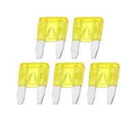 Partuto 5 Pcs Mini 20AMP APM/ATM Universal Car Fuse Blade Style Fuses Short Circuit Protection - Automotive Car Boat Truck SUV RV - Plastic Metal Yellow