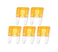 Partuto 5 Pcs Mini 5AMP APM/ATM Universal Car Fuse Blade Style Fuses Short Circuit Protection - Automotive Car Boat Truck SUV RV - Plastic Metal Orange