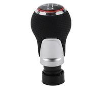 Partuto 5 Speed Manual Gear Shift Knob - Car Stick Shift Knob - for Audi A4 B5 8D 1994-2001 Plastic Faux Leather Black Red - 1 Pc