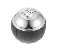 Partuto 5 Speed Manual Gear Shifter Knob - Car Shift Lever Knob - for Mini Cooper R50 R53 2000-2006 Plastic Faux Leather Black White - 1 Pc