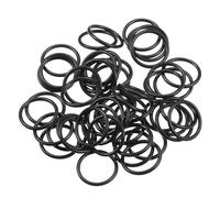 Partuto 50 Pcs 17mm ID x 2mm CS Universal Car O Ring Seal Gasket - Car - Faucet Repair Trucks Suvs Trailer Tube Sealing Waterproof - NBR Rubber Black
