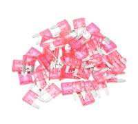 Partuto 50 Pcs Mini 4AMP APM/ATM Universal Car Fuse Blade Style Fuses Short Circuit Protection - Automotive Car Boat Truck SUV RV - Plastic Metal Pink