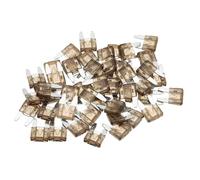 Partuto 50 Pcs Mini 7.5AMP APM/ATM Universal Car Fuse Blade Style Fuses Short Circuit Protection - Automotive Car Boat Truck SUV RV - Plastic Metal Black