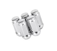 Partuto 5pcs Car Silver Tone M14x2.0 Lug Nuts Cone Seat Closed End 1.9" Long Replacement