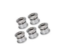 Partuto 5pcs Silver Tone Chainring Nuts Road Bike Bicycle Chain Ring Bolts Replacement