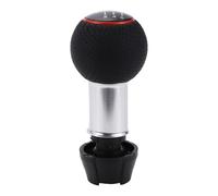 Partuto 6 Speed Manual Gear Shift Knob - Car Stick Shift Knob - for Audi A3 2008-2020 Plastic Faux Leather Black Red - 1 Pc