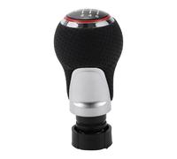 Partuto 6 Speed Manual Gear Shift Knob - Car Stick Shift Knob - for Audi A4 B5 8D 1994-2001 Plastic Faux Leather Black Red - 1 Pc