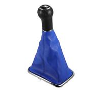 Partuto 6 Speed Manual Gear Shift Knob with Dust Cover - Car Gearbox Stick Shifter Lever Knob - for VW Bora 1999-2005 Plastic Faux Leather Blue - 1 Pc