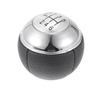 Partuto 6 Speed Manual Gear Shifter Knob - Car Shift Lever Knob - for Mini Cooper R50 R53 2000-2006 Plastic Faux Leather Black White - 1 Pc