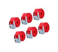 Partuto 6pcs 3.3ft Cargo Tie Down Straps with Cam Lock Buckle for Car Red Replacement