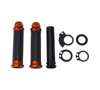Partuto 7/8" 22mm 15/16" 24mm Motorcycle Hand Grips Cover Kit Aluminum Alloy Rubber Handlebar Cover for Motorcycle Scooter Bicycle ATV Black Orange 1 Set