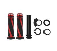 Partuto 7/8" 22mm 15/16" 24mm Motorcycle Hand Grips Cover Kit Aluminum Alloy Rubber Handlebar Grips for Motorcycle Scooter Bicycle ATV Black Red 1 Set