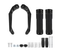 Partuto 7/8" 22mm 15/16" 24mm Motorcycle Hand Grips Cover Kit Non Slip Aluminum Alloy Rubber Handlebar Grips Black 1 Set Plaid Pattern