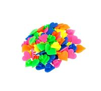Partuto 70pcs Bicycle Wheel Spoke Bead Heart Shaped Bead Clip Multicolor Replacement