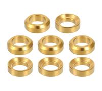 Partuto 8 Pcs M6x5.5 Universal Bicycle Bolt Brake Screw Washer - Gold Tone