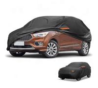 Partuto All-Weather Waterproof Car Cover - UV-Resistant Outdoor Full Exterior Protection for Ford Kuga 2013-2023 190T-PU Black with Right Side Zipper