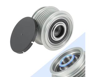 Partuto Alternator Freewheel Clutch Pulley for Audi A3 TT Quattro for Volkswagen Golf CC Eos GTI Beetle Jetta Passat Steel 6 Grooves Clockwise Clutch Pulley M16x1.5 535001210/022903119C