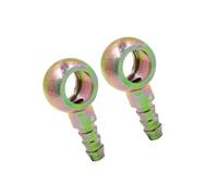 Partuto Car 1/4" 6mm ID Hose Barb 12mm Banjo Fitting Fuel Line Adapter 2pcs Replacement