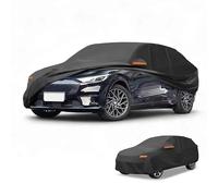 Partuto Car Cover Waterproof All Weather Sun Rain Protection Full Exterior Cover for Ford for Mustang Mach E 190T-PU Black with Left Side Zippers