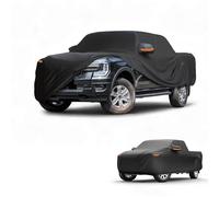 Partuto Car Cover Waterproof All Weather Sun Rain Protection Full Exterior Cover for Ford for Ranger 190T-PU Black with Left Side Zippers