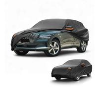 Partuto Car Cover Waterproof All Weather Sun Rain Protection Full Exterior Cover for Genesis GV80 190T-PU Black with Left Side Zippers