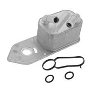 Partuto Engine Oil Cooler No.GK2Q6A642AB - Transmission Oil Cooler - for Ford Transit 2015-2019 Aluminum Alloy Silver Tone with O-rings Seal - 1 Pc