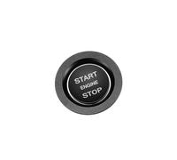 Partuto Engine Start Button Cover Trim - for Jaguar XE 17+ Metal Black - 1 Pc