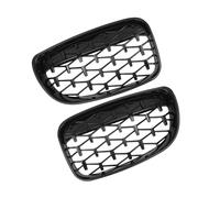 Partuto Front Hood Bumper Grille Grill for BMW 128i 135i 135is E87 No.51137166439/51137166440 Front Bumper Kidney Grille Grill Diamond Star Black 1 Pair Replacement