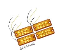 Partuto Front Rear Side Marker Light 8 LED 3.94" for Truck Amber (Set of 4) Replacement