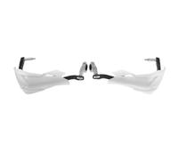 Partuto Inner Diameter Greater Than 14mm Plastic Aluminum Alloy Motorcycle Handguards - Heavy Duty Handle Bar Hand Guards for Dirt Bike Motocross White 1 Pair