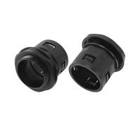 Partuto M48x2 Cable Glands 42.5mm / 1.67" Bellows Quick Connector Straight PA6 Nylon Black 2 Pcs