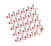 Partuto M6 45 Degree Angle Grease Nipple Fittings W/Dust Cap for Car 30 Set Replacement