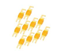 Partuto Mini ANL Fuses 40A / Audio CD Fuse for Car / 10 Pcs Gold Tone Orange Replacement